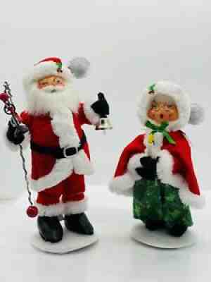 Annalee Christmas Evergreen Mr and Mrs Santa Claus 9" New 2021 410821 Winking