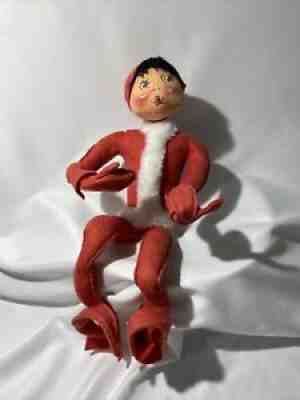 ANNALEE ELF #1954 - LARGE! 22" Vintage Red Christmas Elf - Posable Mobilitee