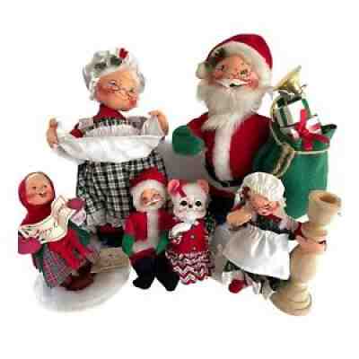 Vintage Annalee Dolls Christmas holiday figure lit Mouse Santa Choir Cute