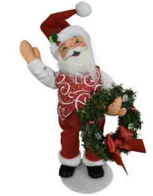 Annalee "SWIRL SANTA" 15" CHRISTMAS FIGURINE 2019 #410619