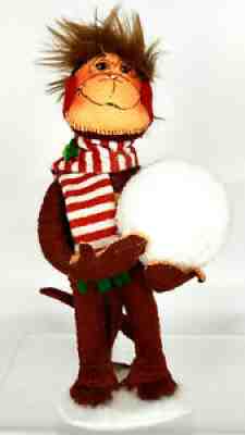 2011 Annalee 6" Shimmermint Monkey with Snowball