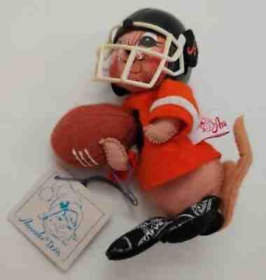 Rare Vintage Alvin Chipmunk Football Player Annalee Doll w Tag 6" Posable Gift