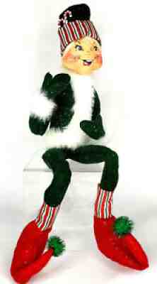 Annalee Christmas Doll 24" Green Elf 2005 Shelf Sitter