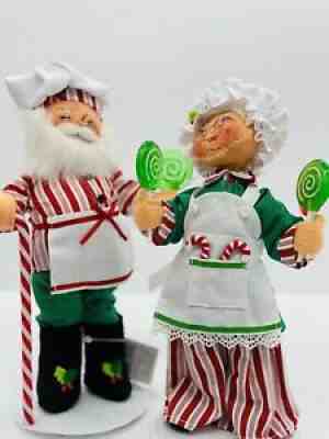 Annalee Christmas Candy Mrs Claus and Winking Santa Claus 9" New 2021 411221