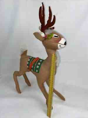 1978 Vintage Annalee Large Reindeer 20â? Tall Clean Good Condition