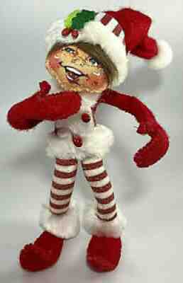 Annalee 5â? Red Shimmermint Elf - Red Hat, Striped Hatband & Leggings Doll ~ 2011