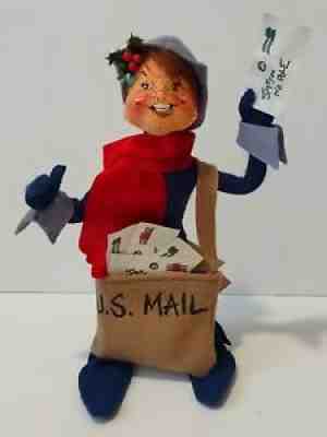 Vintage 1998 Annalee Mobilitee Doll #7351 Elf US Mail Carrier Mailman 8" w/Tag