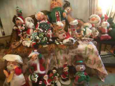 Christmas Annalee 26 Piece Lot Doll Collection Stanza Rare