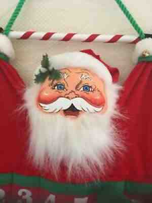 2006 AnnaLee- Jinglebell Santa Countdown Calendar with 3" Green Elf , 24"