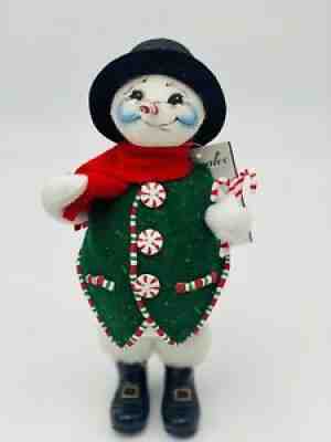Annalee Doll â??CANDYMAN SNOWMANâ? 9â? Green Vest #754905 w/Tags