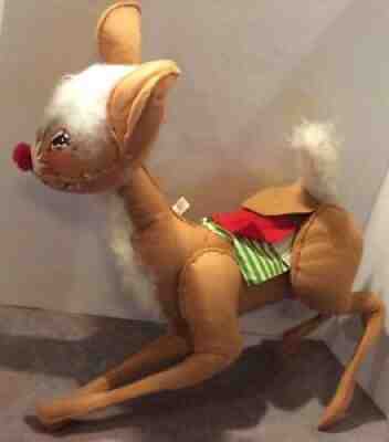 Annalee Mobilite Christmas 1973 15" Reindeer