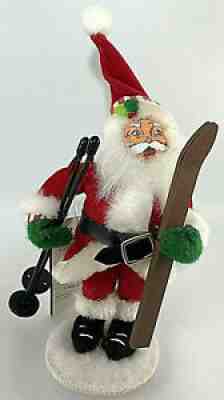 Annalee 6â? Shimmermint Skiing Santa w/Skis & Poles Doll 2011 ~ #400011 (tags)