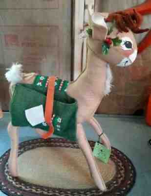 VERY RARE Vintage Mobilitee Annalee Thorndike 18" Doll Deer w/Original Tag