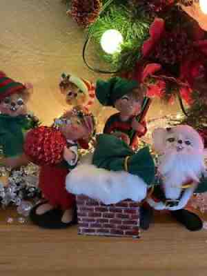 Annalee Christmas Mice Lot Of Fiveï¿¼