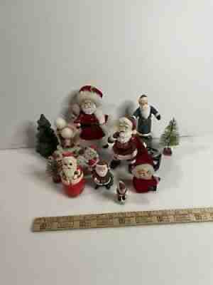 Vintage Santa Christmas Figures & Decorations Trees Bisque China Figure Lot Rare