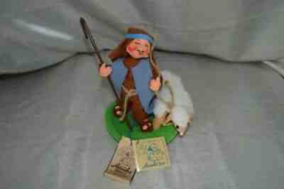 Annalee 7" Shepherd Child with Lamb w Tags, Christmas Nativity Soft Sculpture