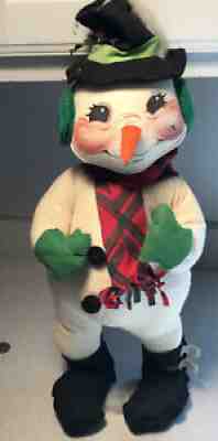 ANNALEE 1995 SNOWMAN Hobo 20" WHIMSICAL CHRISTMAS DISPLAY