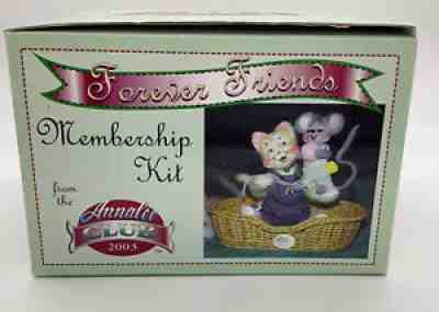 Annalee Friends Forever Annalee Club 2003 NIB Membership Kit Cat Mouse Pin