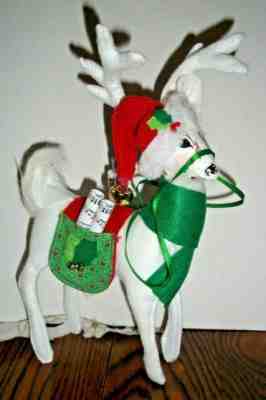 Holiday Annalee 8" 2018 WHITE JINGLEBELL REINDEER DOE