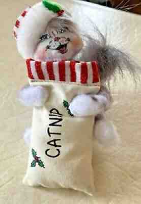 2011 Annalee Doll 4â? Christmas Shimmermint Catnip Kitty Cat 750411
