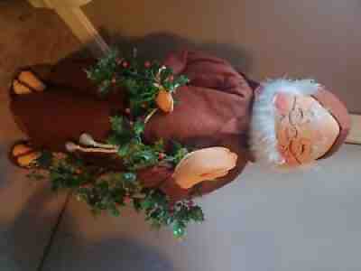 Vintage Annalee Christmas doll 30" monk friar