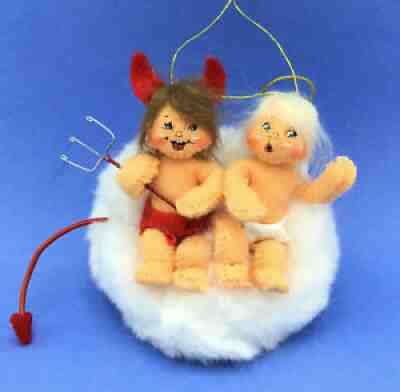 Annalee 2010 Naughty or Nice Baby Angel Ornament 10" Valentine 's Day Gift EUC