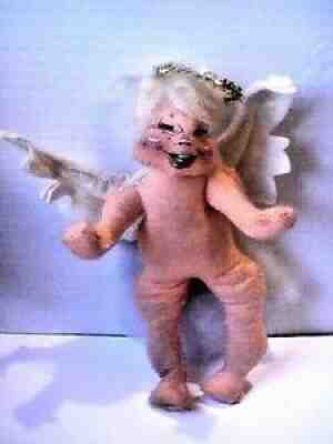 Charming! Vintage Miniature 1956 Annalee Mobility Doll Angel Cherub Cupid Sz 7'