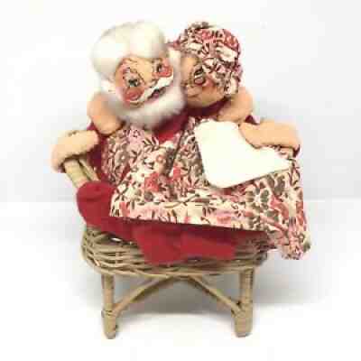 Vintage Annalee Mr and Mrs Santa Clause Mobilitee Doll 1971