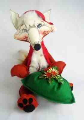 Rare Vintage 1981-82 Annalee Mobilitee 18" Santa Fox with Toy Sack