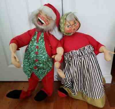 1965 Pair 27 Inch Annalee Mobilite Dolls