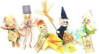 (5) ANNALEE DOLLS - COUNTRY BOY - EASTER GIRL - TRICK OR TREAT - 4th of JULY +