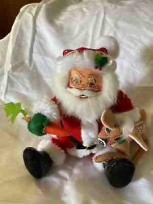 annalee 9â? christmas swirl santa with fawn