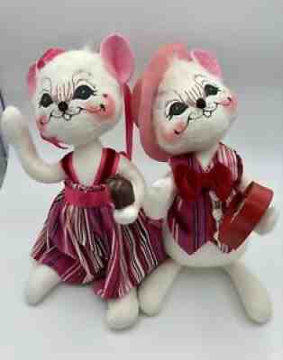 Annalee Sweetheart Mice, Striped Multi Colored, Adorable Mouse approx 11 ?x5 ?
