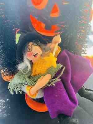 VINTAGE HALLOWEEN 1998 ANNALEE 10" TOIL N TROUBLE WITCH WIZARD DOLL MADE IN USA