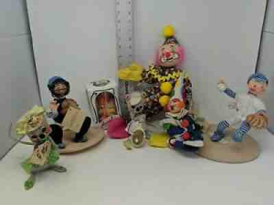 5 Annalee Dolls Lot Adventure Hobby Baseball tennis cards Clown Tag (hbyclw)