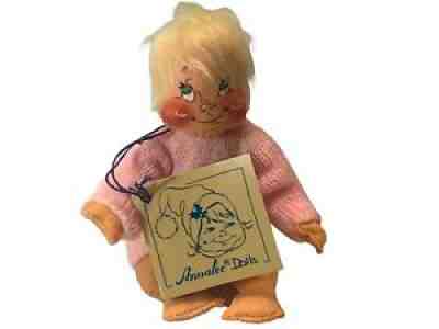 1989 Annalee Mobilitee Doll Baby Pink Sweater Code#1962 Bendable