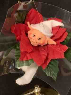 Annalee 3" Poinsettia Elf Ornament 786105