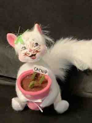 4â? Annalee Kitty with Cat Nip Pot Spring Easter