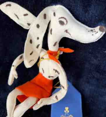 Vintage 1961 Annalee Doll Annalee Dog 10 IN 1st Place Winner Woven Tag New...