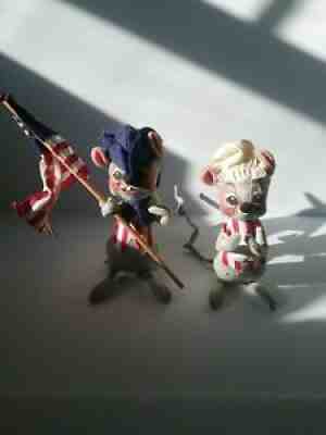 Annalee Patriotic Boy Girl Mouse Dated 1971