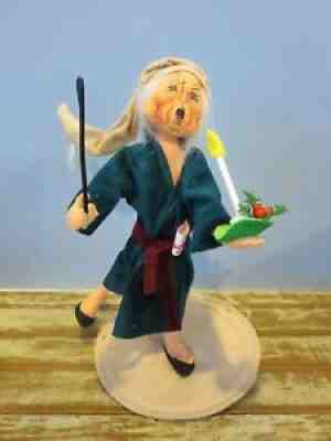 Vintage 1996 Annalee Dickens Series 10" Bedtime Scrooge with Fireplace Poker
