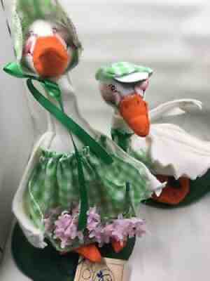 AnnaLee Large Easter Goose Couple
