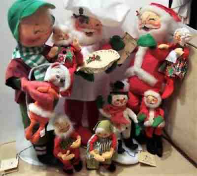 10 Annalee Christmas doll Santa Mrs Claus baker mouse elf snowman 3 large small