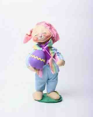 Annalee Doll Cloth 18" Easter Bunny Rabbit W Easter Egg Colorful 0739 1988