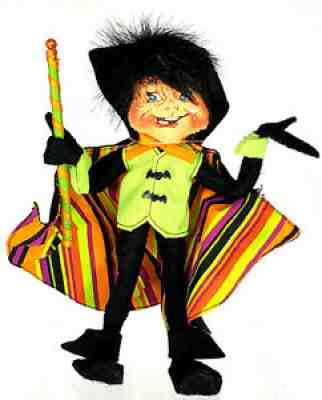 Annalee Warlock 2010 8" Halloween Elf Doll Cracker Barrel Best Witches