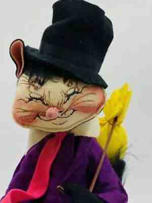 Vintage Annalee Doll Hobo Cat #3040 1985 1986 Tush Tag 15 Inch Ruck Sack