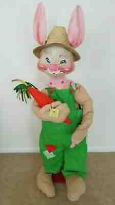 Annalee Country Boy Bunny 4' Excellent, 1982