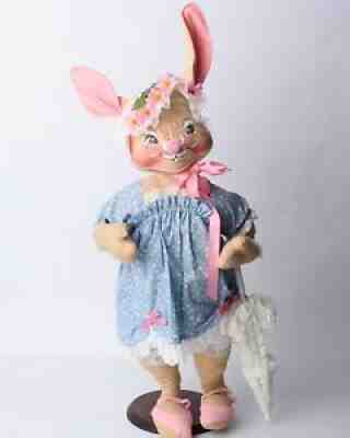 Annalee Mobilitee Doll Bunny Rabbit Large 30" Tall Poseable Spring w/ Umbrella