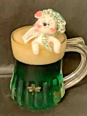Annalee 5" Irish Hot Tub Mouse in Beer Mug 168904 St Patrick's Day