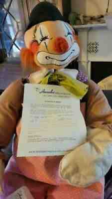 Vintage Annalee Doll 42 inch Clown 1980